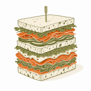 SEO Sandwich Fullstack Sandwich package illustration